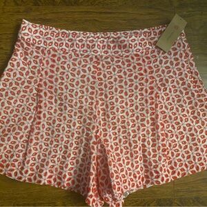 Cremiux Red and Whie Eylete Shorts